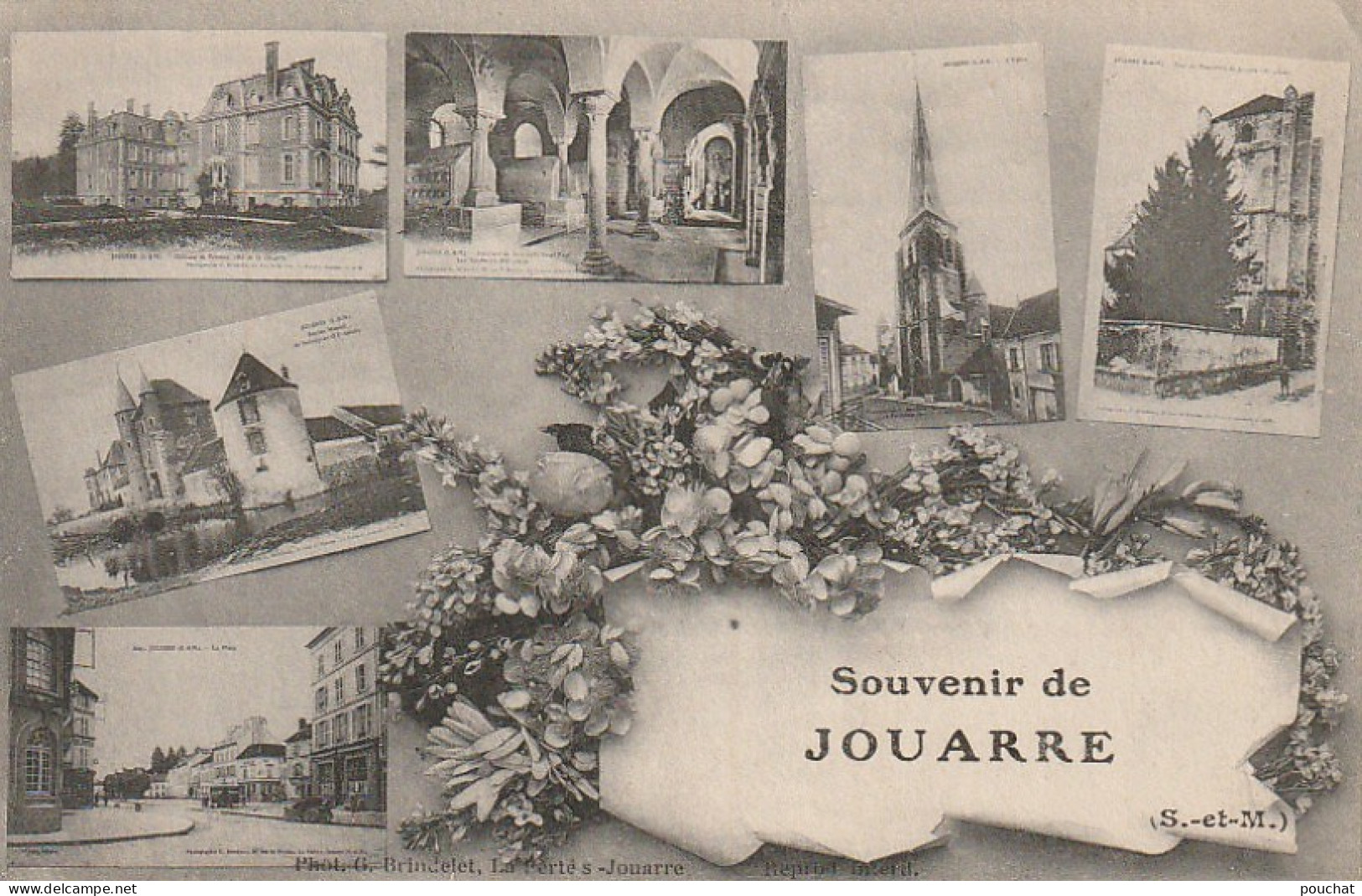 JA 16 -(77) SOUVENIR DE JOUARRE -  CARTE FANTAISIE MULTIVUES - 2 SCANS - Souvenir De...