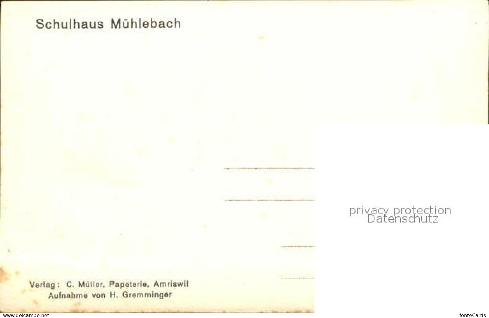 12635132 Muehlebach Zuerich Schulhaus  - Autres & Non Classés