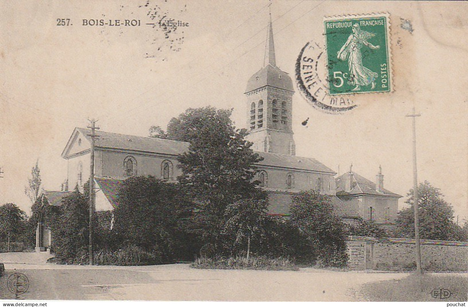 JA 16 -(77) BOIS LE ROI - L ' EGLISE  - 2 SCANS - Bois Le Roi