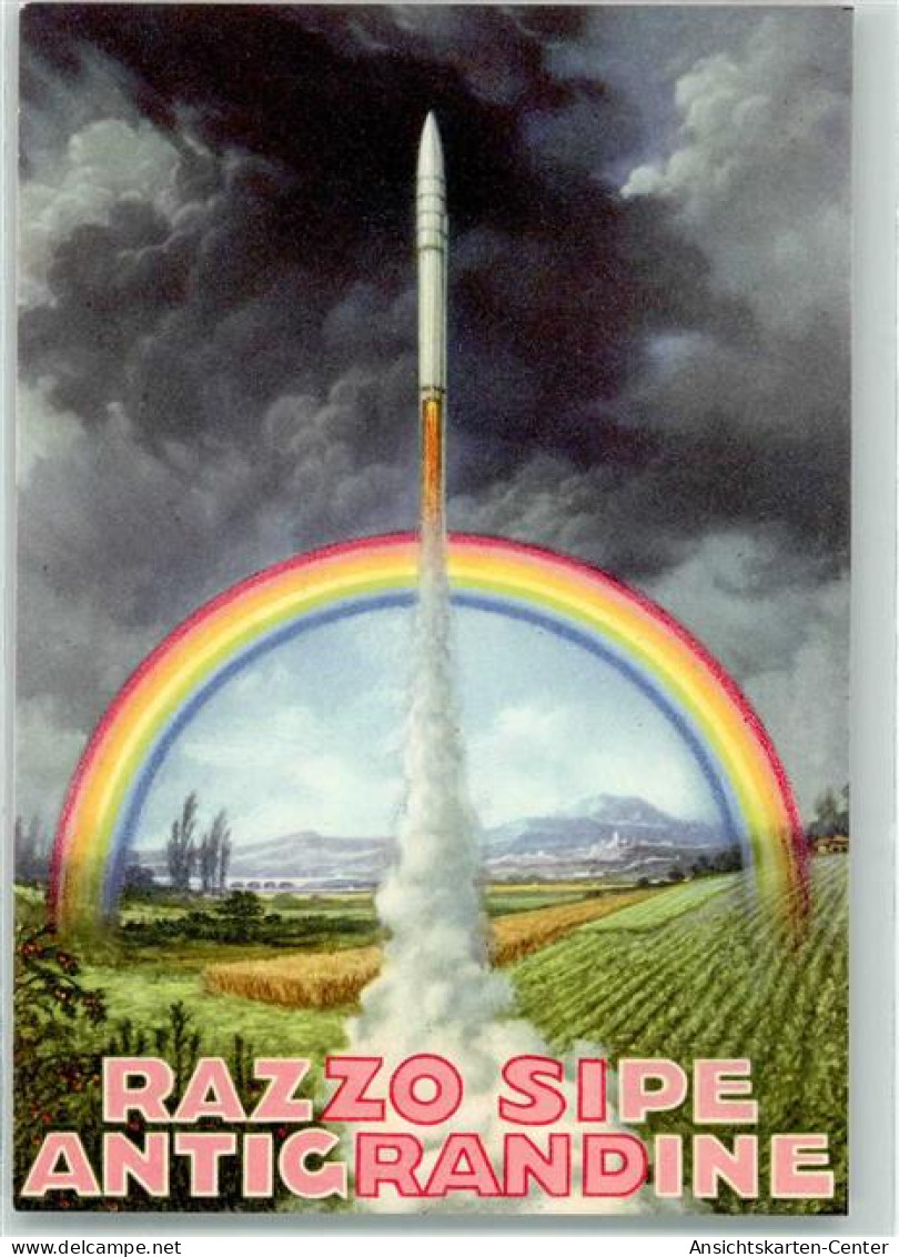 13912105 - Hagelrakete Regenbogen Razzo Sipe Antigrandine - Werbepostkarten
