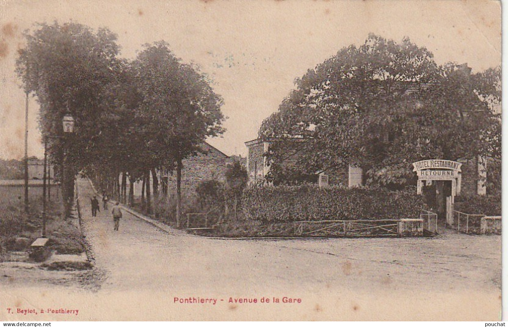 JA 16 -(77)  PONTHIERRY - AVENUE DE LA GARE  - HOTEL RESTAURANT - 2 SCANS - Autres & Non Classés