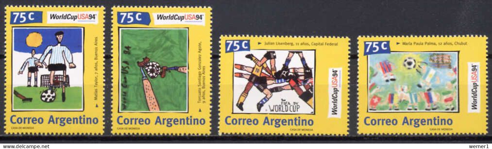 Argentina 1994 Football Soccer World Cup Set Of 4 MNH - 1994 – Verenigde Staten