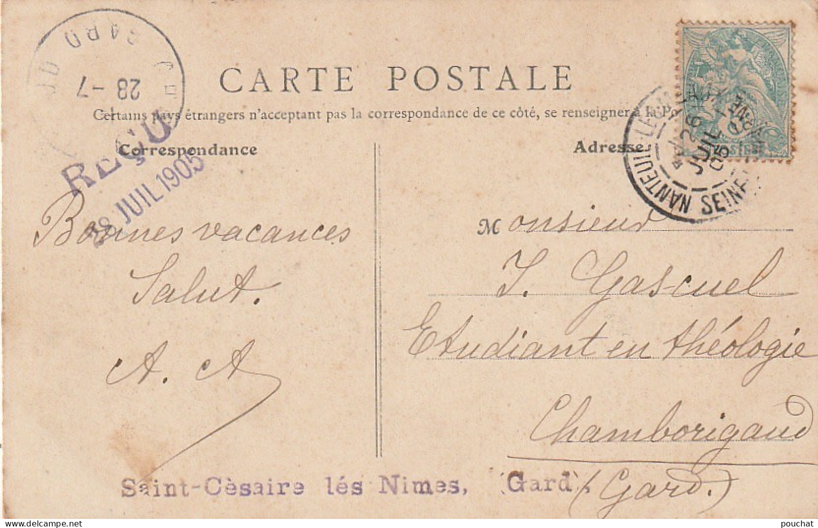 JA 16 - (77) ENVIRONS DE MEAUX - ILE DE CONDE ( POINTE SUD ) - CARTE COLORISEE  - 2 SCANS - Autres & Non Classés