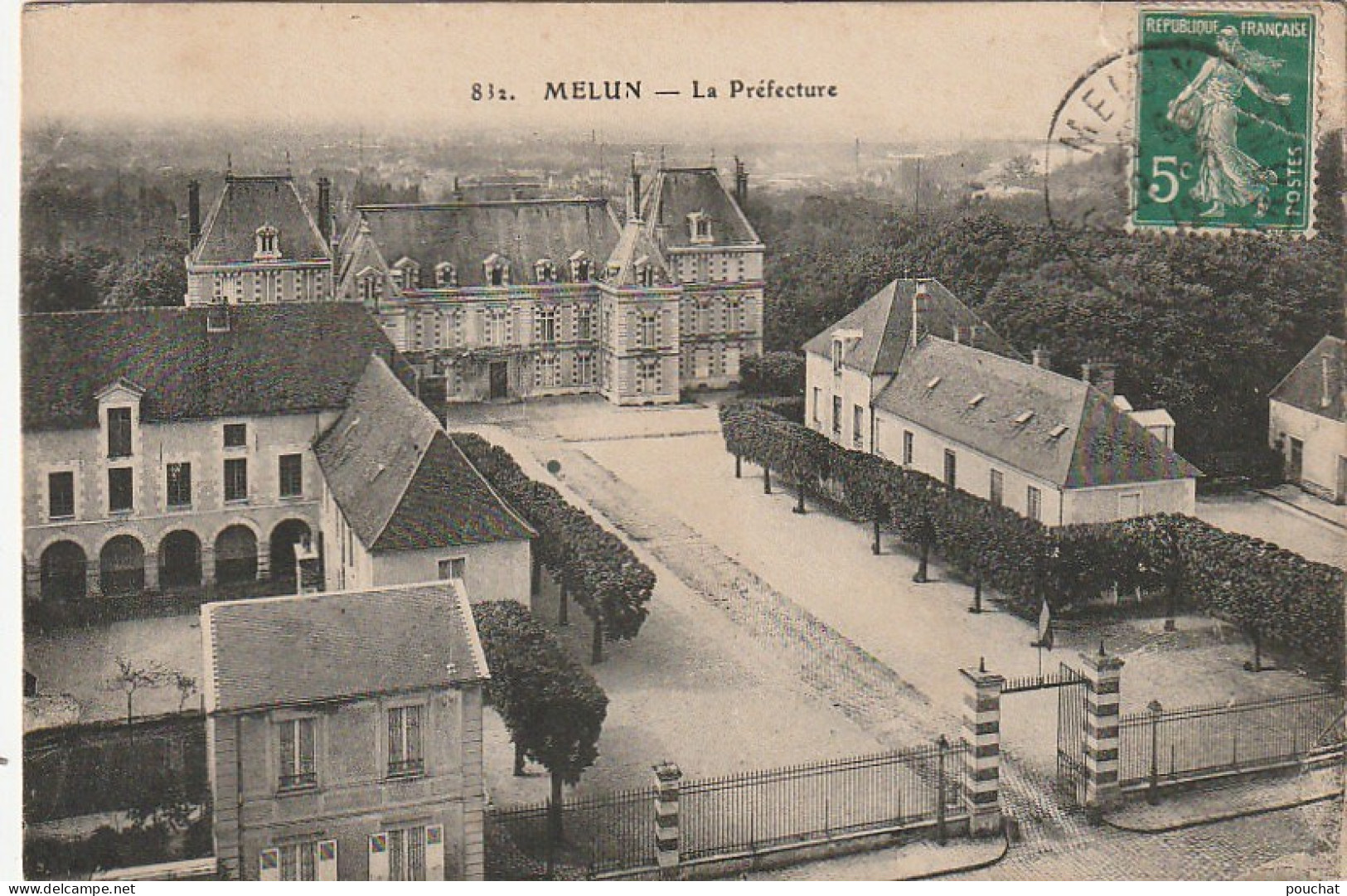 JA 17 -(77) MELUN - LA PREFECTURE - VUE D' ENSEMBLE  - 2 SCANS - Melun