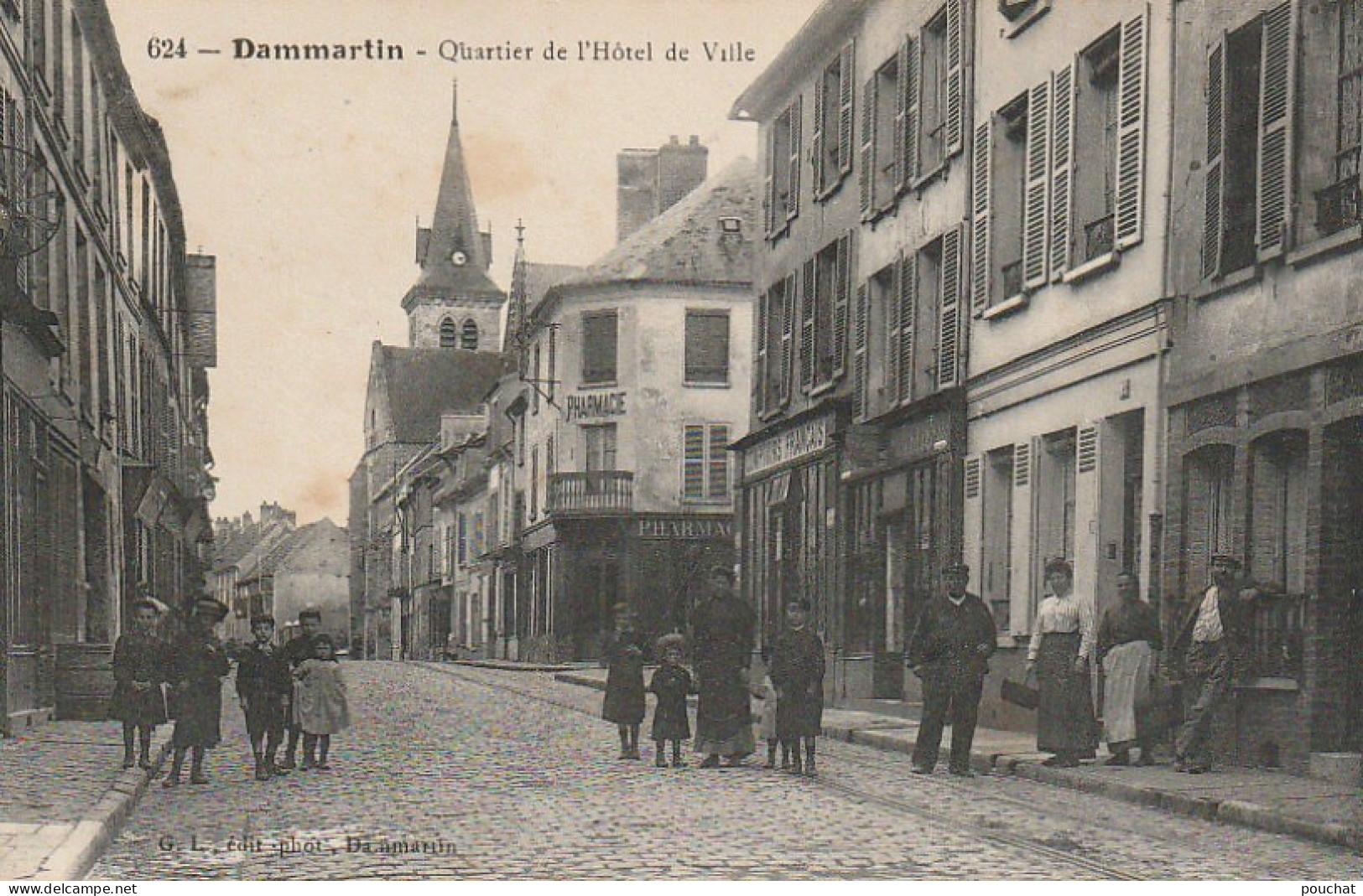 JA 17 -(77) DAMMARTIN - LE QUARTIER DE L ' HOTEL DE VILLE - DAMMARTINOIS , DAMMARTINOISES - 2 SCANS - Autres & Non Classés