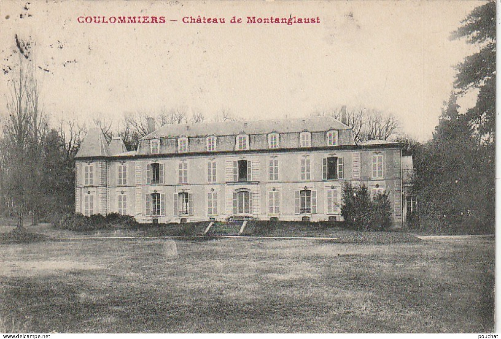 JA 17 -(77)  COULOMMIERS - CHATEAU DE MONTANGLAUST - 2 SCANS - Coulommiers