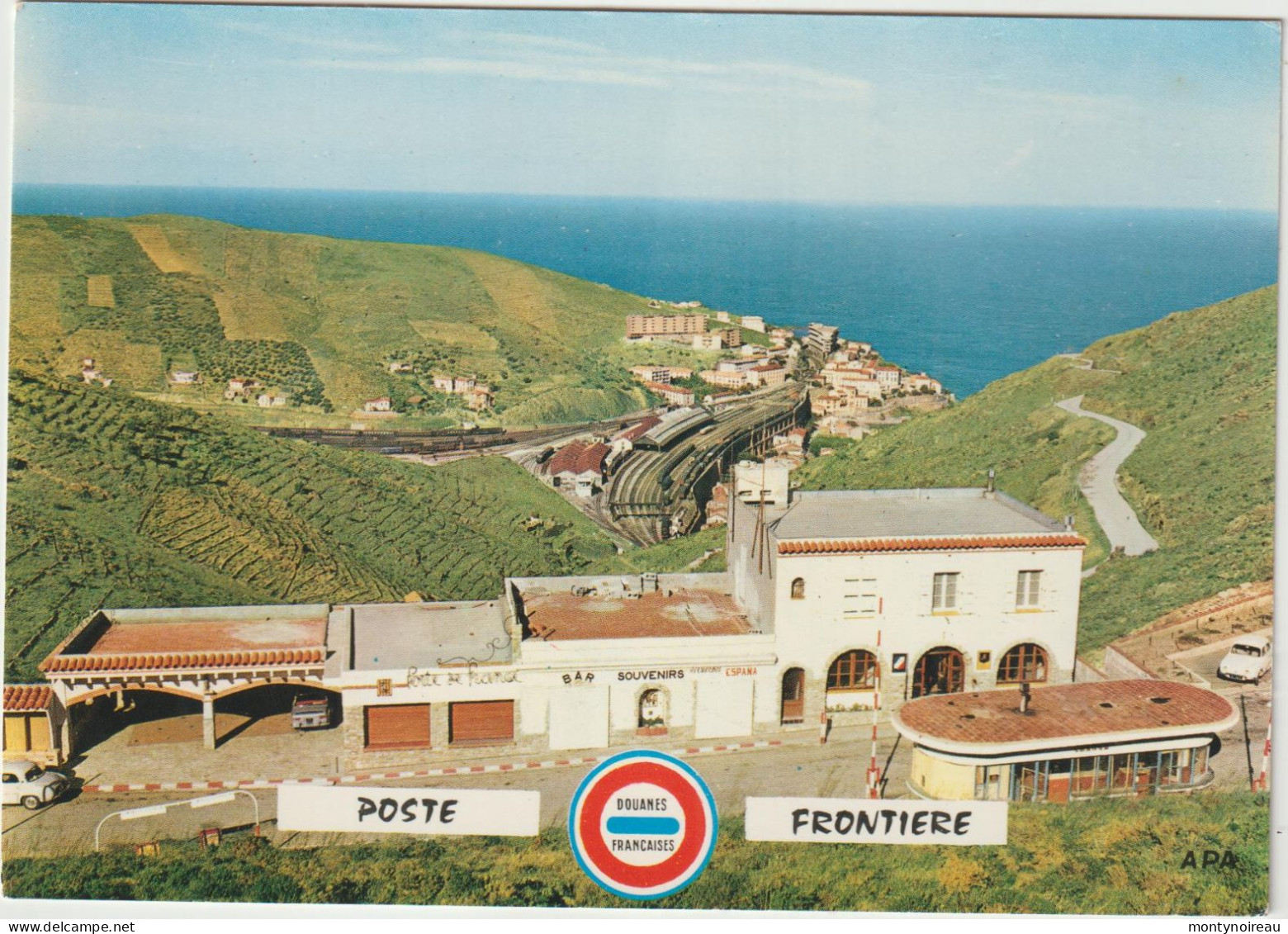 Pyrénées  Orientales   :CERBERE Vue  Frontière , Doaunes - Cerbere