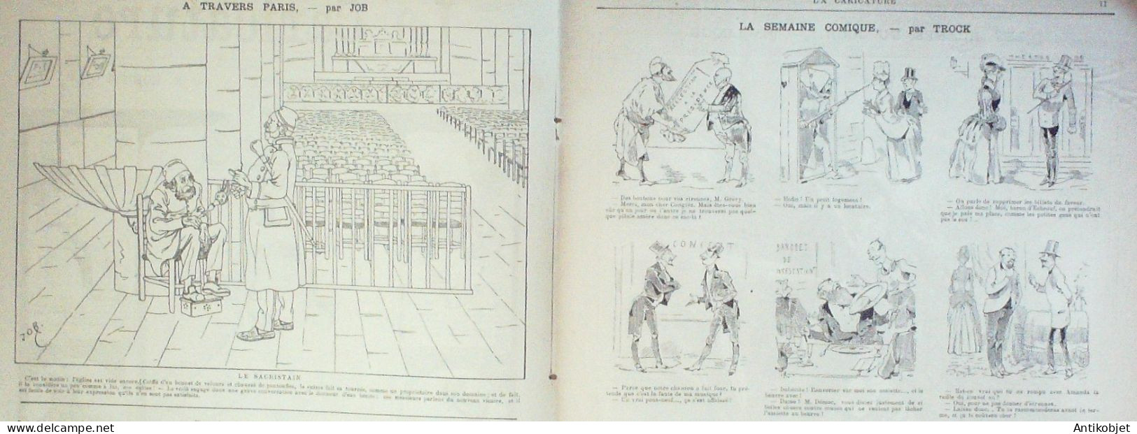 La Caricature 1886 N°315 Calendrier Universel Robida Clémenceau Par Luque Sapho Sorel Job Loys - Revistas - Antes 1900
