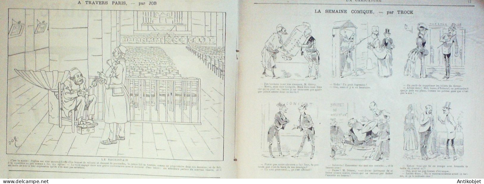 La Caricature 1886 N°315 Calendrier Universel Robida Clémenceau Par Luque Sapho Sorel Job Loys - Magazines - Before 1900