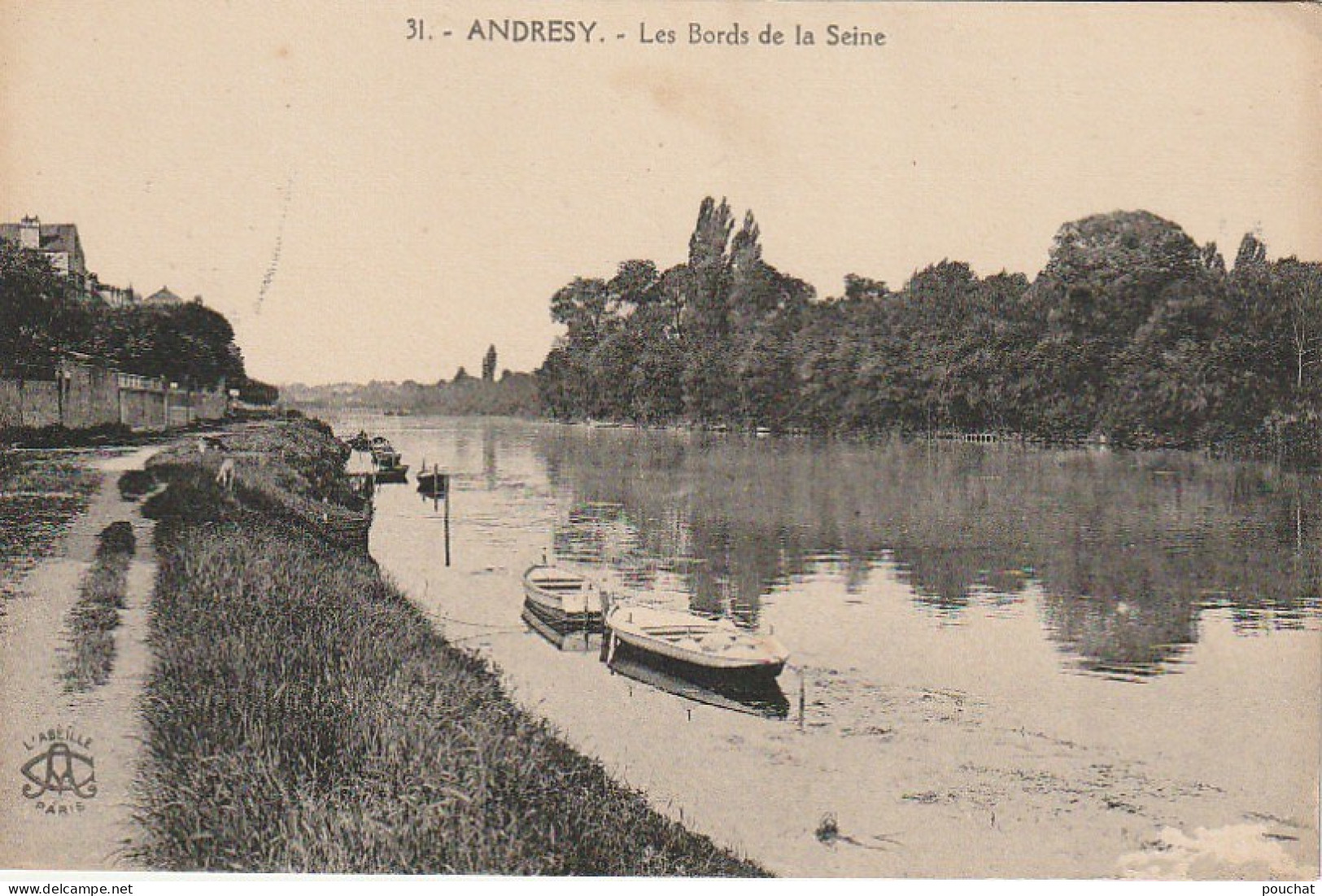 JA 19 -(78) ANDRESY - LES BORDS DE LA SEINE - BARQUES   - 2 SCANS - Andresy