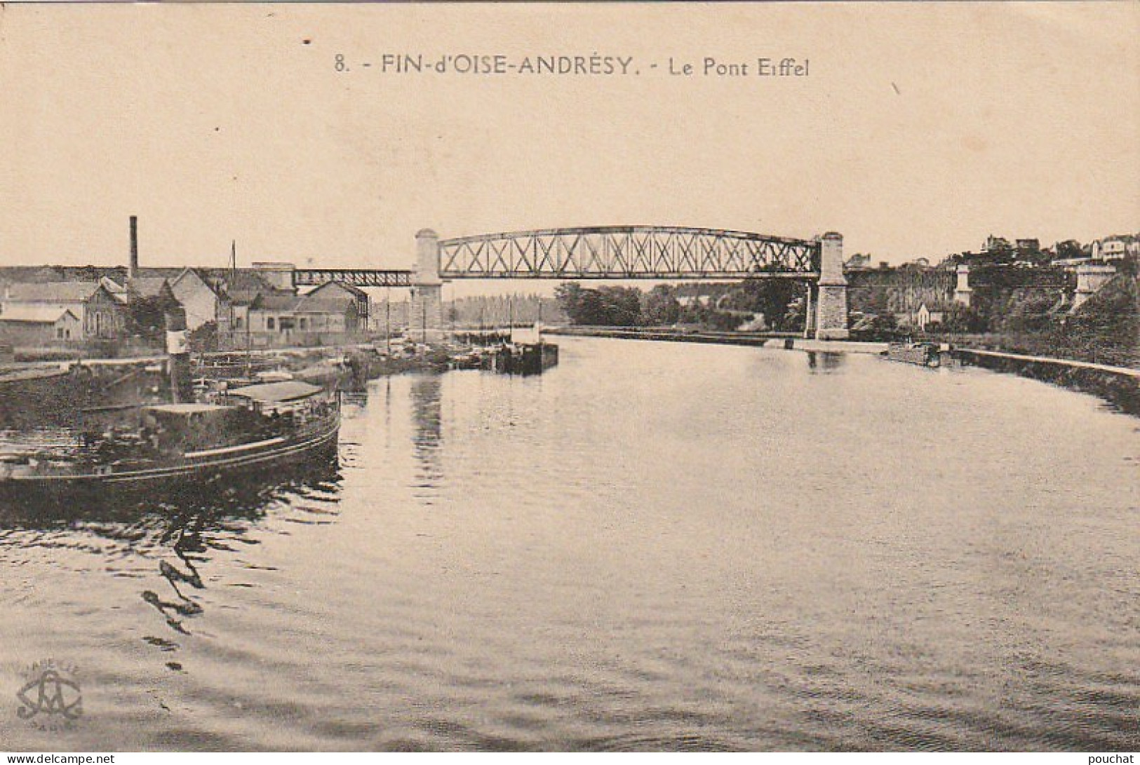 JA 19 -(78) FIN D' OISE - ANDRESY - LE PONT EIFFEL  - 2 SCANS - Andresy