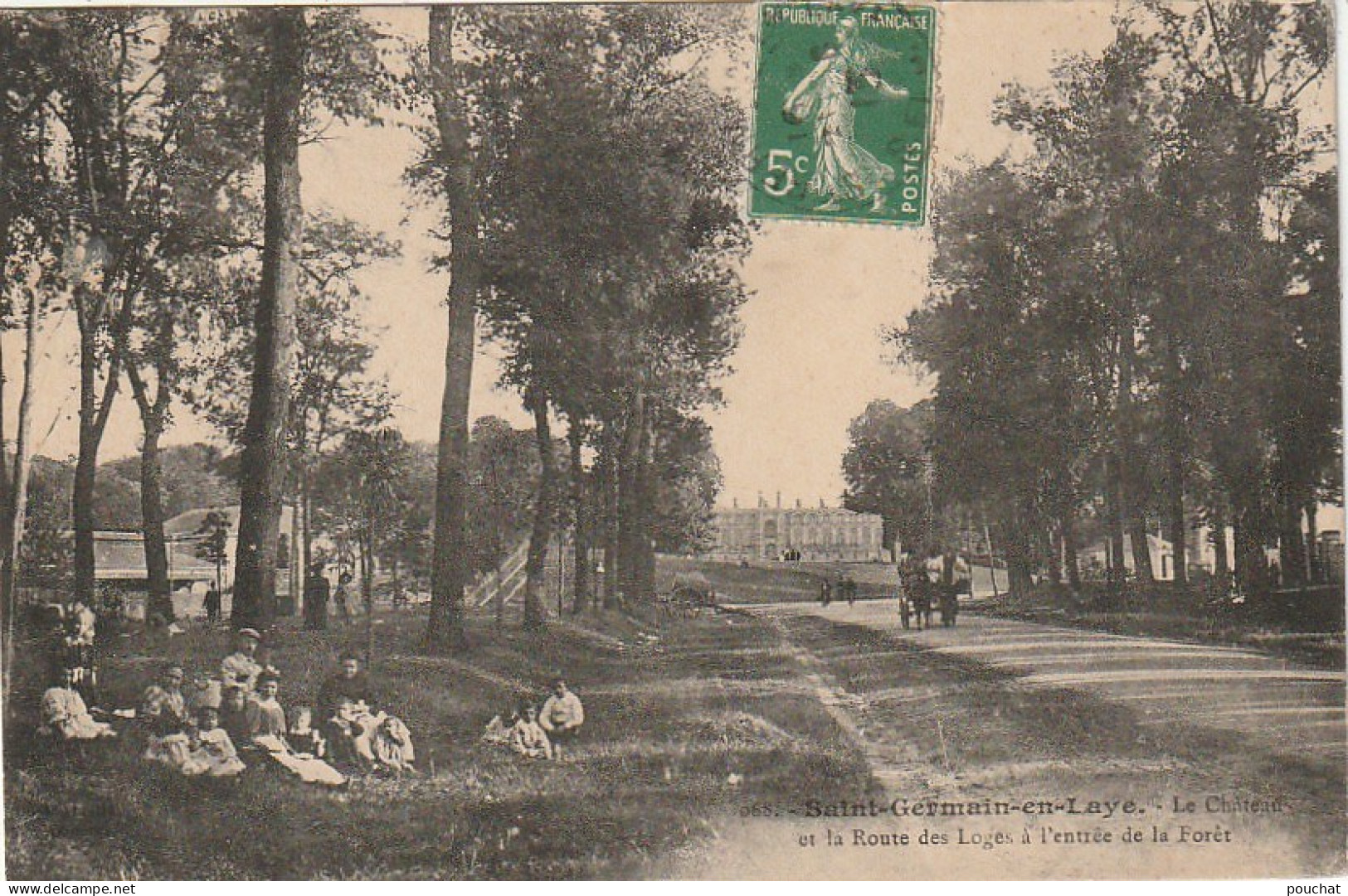 JA 19 -(78) SAINT GERMAIN EN LAYE -  LA ROUTE DES LOGES A L ' ENTREE DE LA FORET- ENFANTS SUR LE BAS COTE - 2 SCANS - St. Germain En Laye