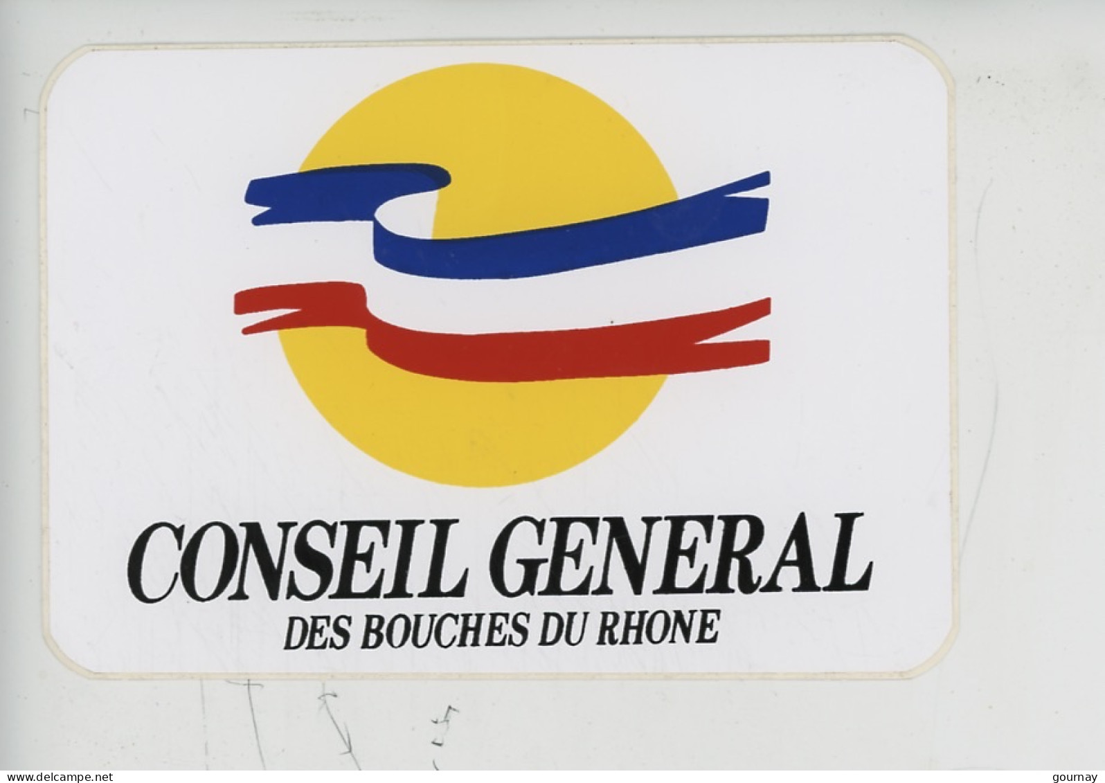 Autocollant "Conseil Général Des Bouches Du Rhône" 1 - Andere & Zonder Classificatie