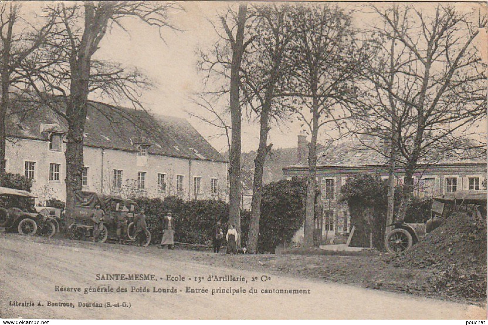 JA 19 -(78) SAINTE MESME - ECOLE - 13e D' ARTILLERIE - RESERVE GENERALE DES POIDS LOURDS - ENTREE PRINCIPALE  - 2 SCANS - Sonstige & Ohne Zuordnung