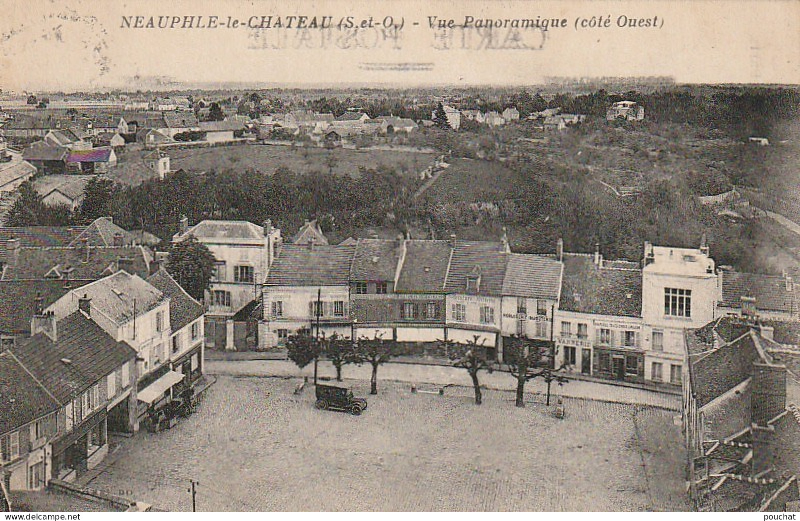 JA 19 -(78)  NEAUPHLE LE CHATEAU - VUE PANORAMIQUE ( COTE OUEST )- 2 SCANS - Neauphle Le Chateau
