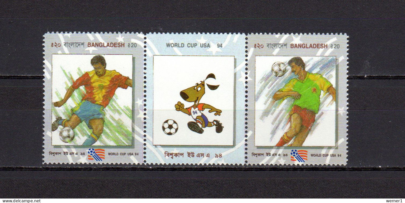 Bangladesh 1994 Football Soccer World Cup Set Of 2 With Label MNH - 1994 – Vereinigte Staaten