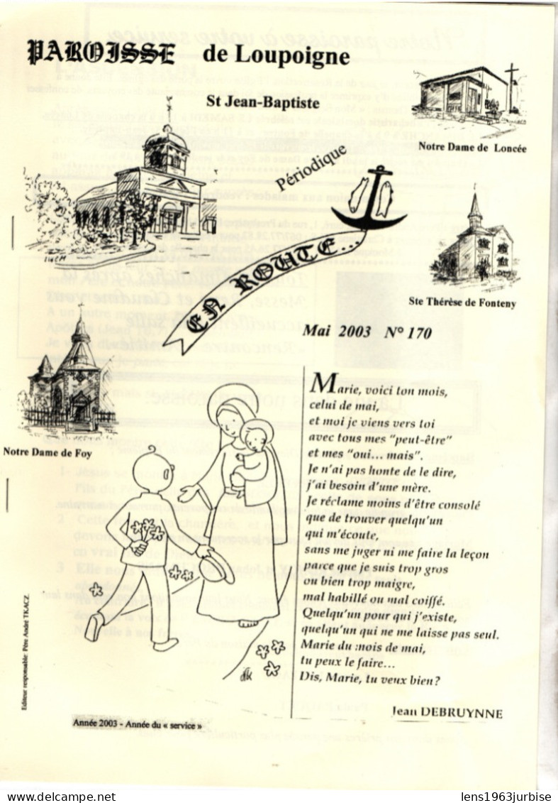 Paroisse De Loupoigne ,Novembre 2003 , N° 170 - Sonstige & Ohne Zuordnung