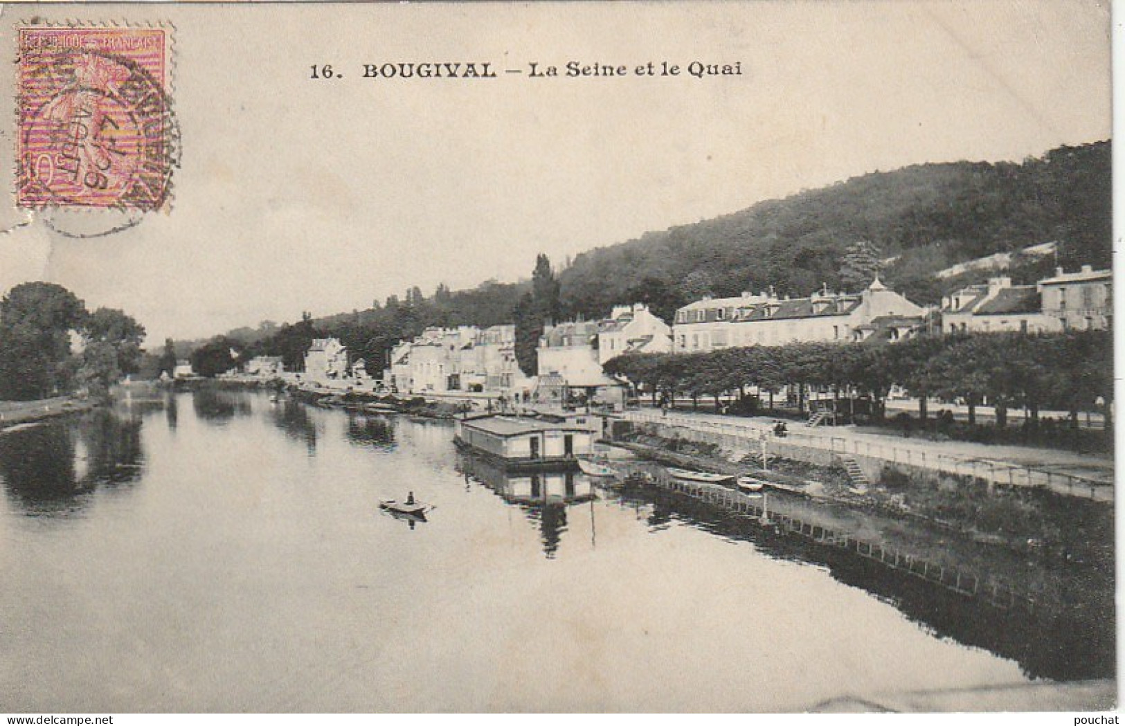 JA 20 -(78) BOUGIVAL - LA SEINE ET LE QUAI - BATEAU LAVOIR - BARQUES - 2 SCANS - Bougival