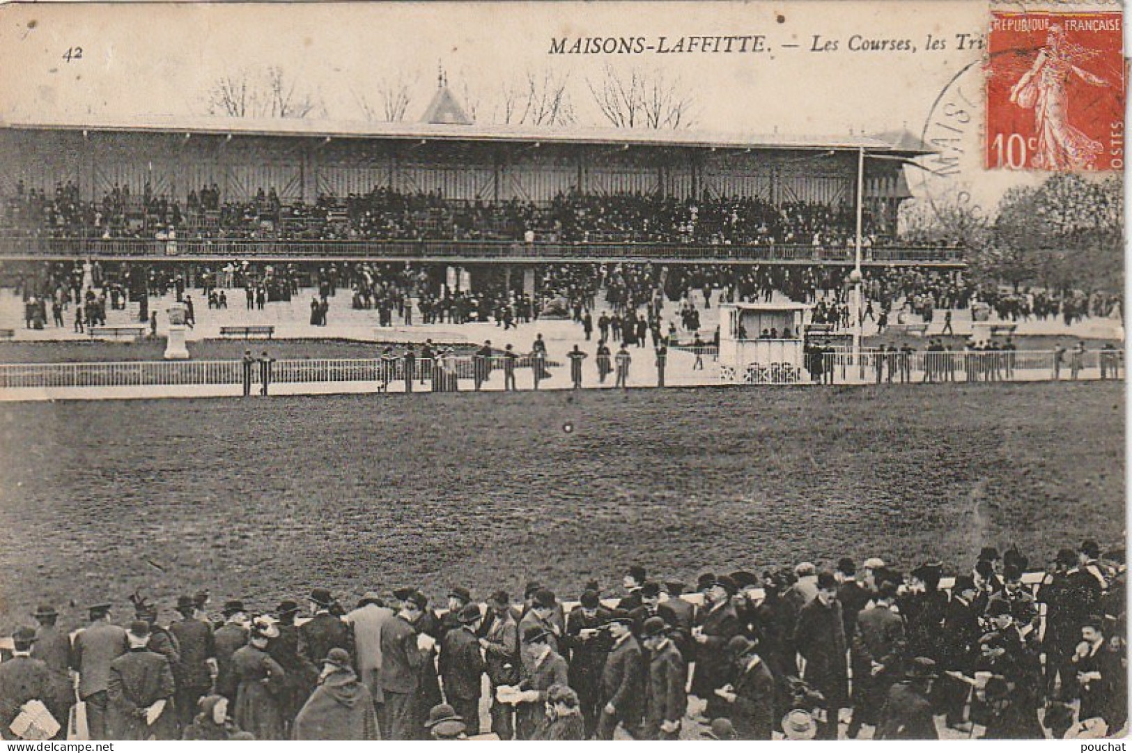 JA 21 -(78) MAISONS LAFFITTE - LES COURSES , LES TRIBUNES - 2 SCANS - Maisons-Laffitte