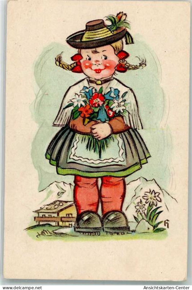 39786705 - Maedchen Mit Alpenflora - Costumi