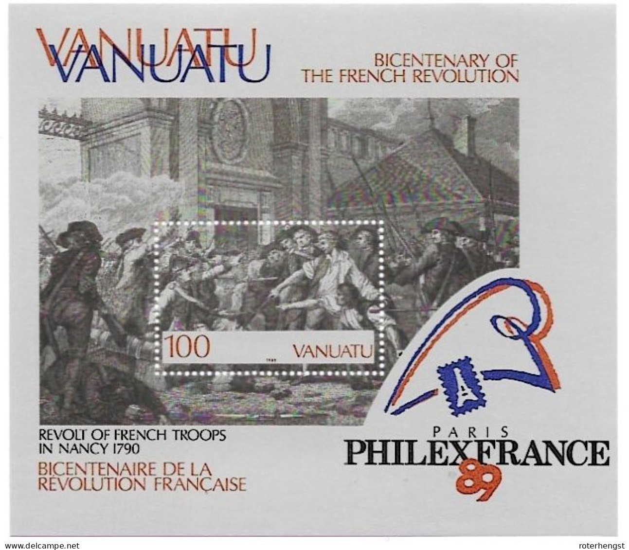 Vanuatu Mnh ** 1989 Revolution Sheet - Vanuatu (1980-...)