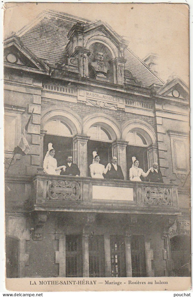 JA 22-(79) LA MOTHE  SAINT HERAY - MARIAGE - ROSIERES AU BALCON - 2 SCANS - La Mothe Saint Heray