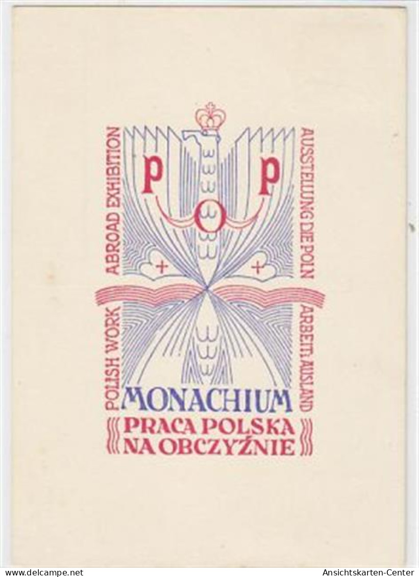 39066005 - Muenchen, Monachium, Ausstellung Die Poln, Arbeit I. Ausland. Gestempelt Und Frankiert, Jedoch Nicht Beschri - München