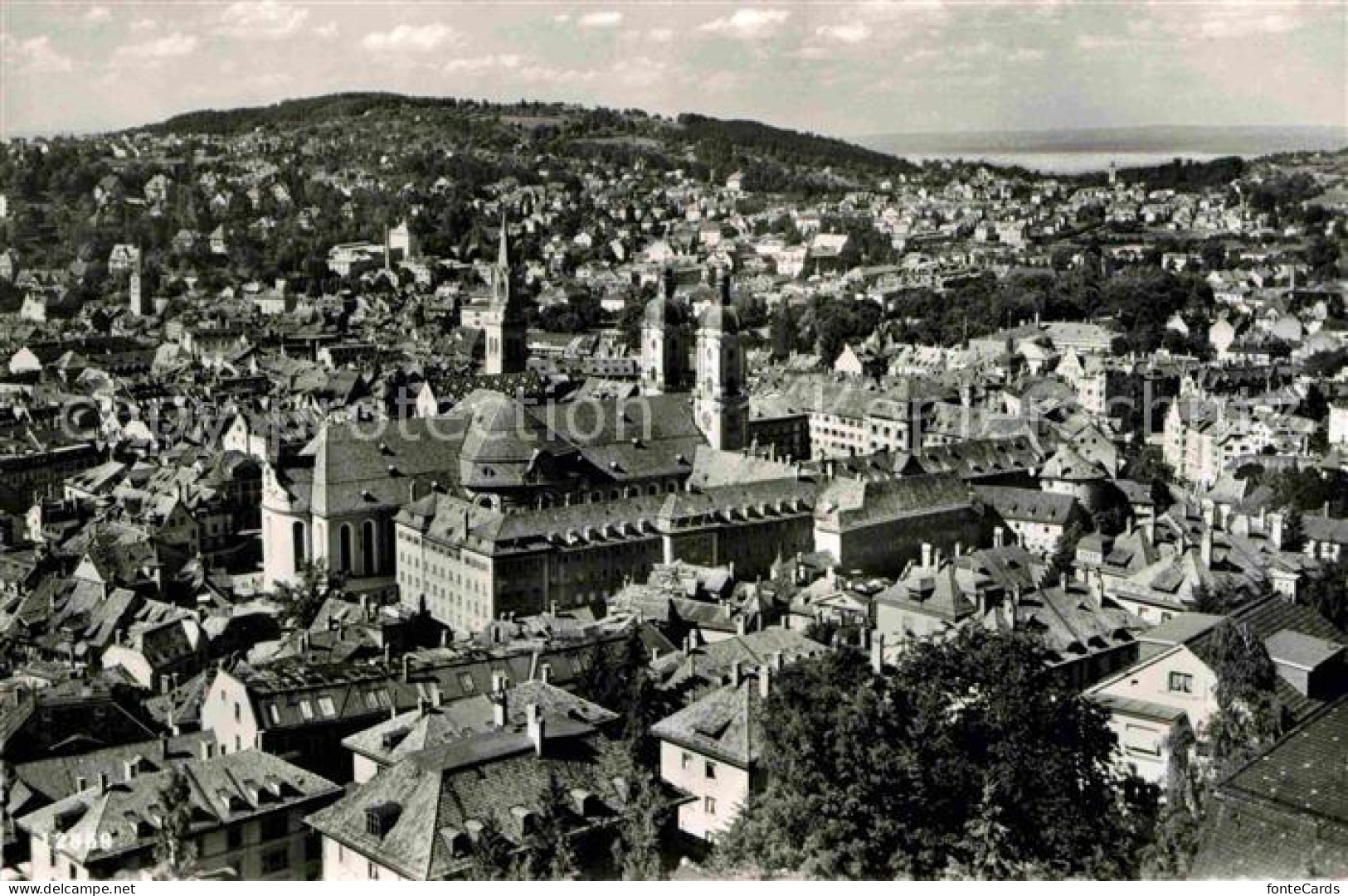 12632888 St Gallen SG Stadtbild Mit Stiftskirche Und Bodensee St Gallen - Sonstige & Ohne Zuordnung