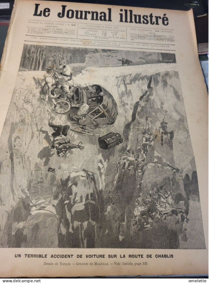 JOURNAL ILLUSTRE 94 /ACCIDENT ROUTE DE CHABLIS / VALENCE PEPERINS ATTAQUES /PREFET POUBELLE JEAN AICARD LAURENTTAILHADE - Revistas - Antes 1900