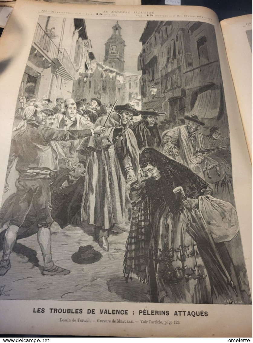 JOURNAL ILLUSTRE 94 /ACCIDENT ROUTE DE CHABLIS / VALENCE PEPERINS ATTAQUES /PREFET POUBELLE JEAN AICARD LAURENTTAILHADE - Revues Anciennes - Avant 1900