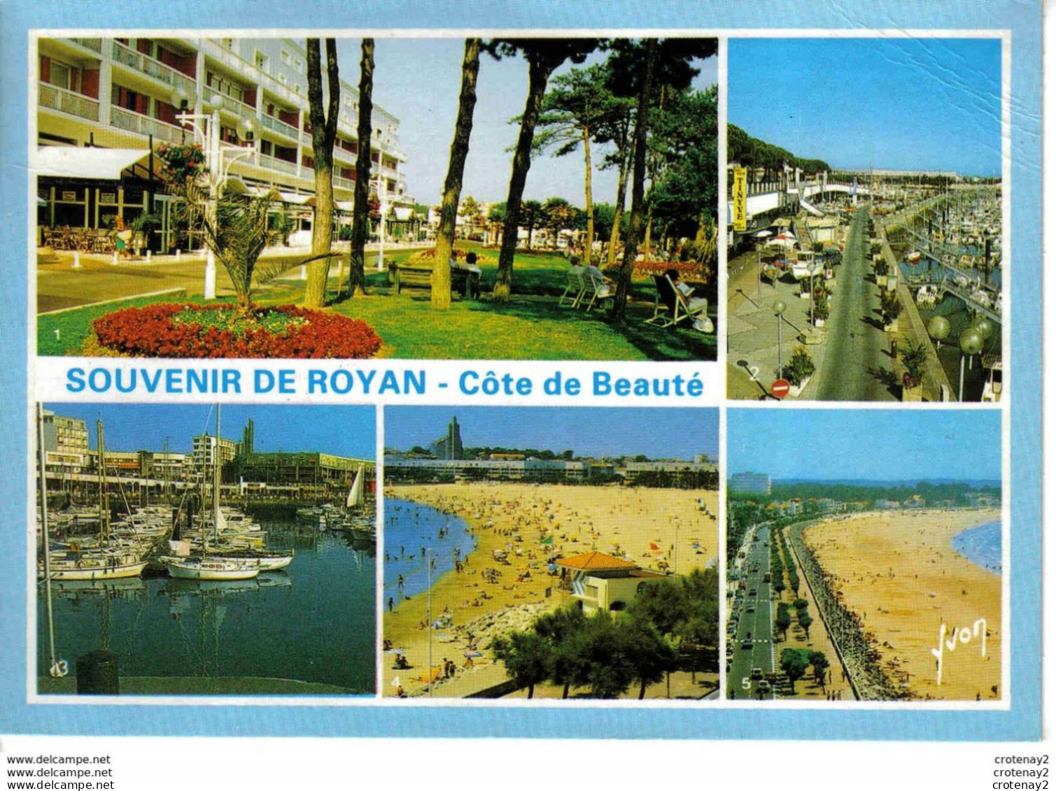 17 Souvenir De ROYAN Côte De Beauté Multivues De 1993 PUB TINYVE Yachts Plage - Royan