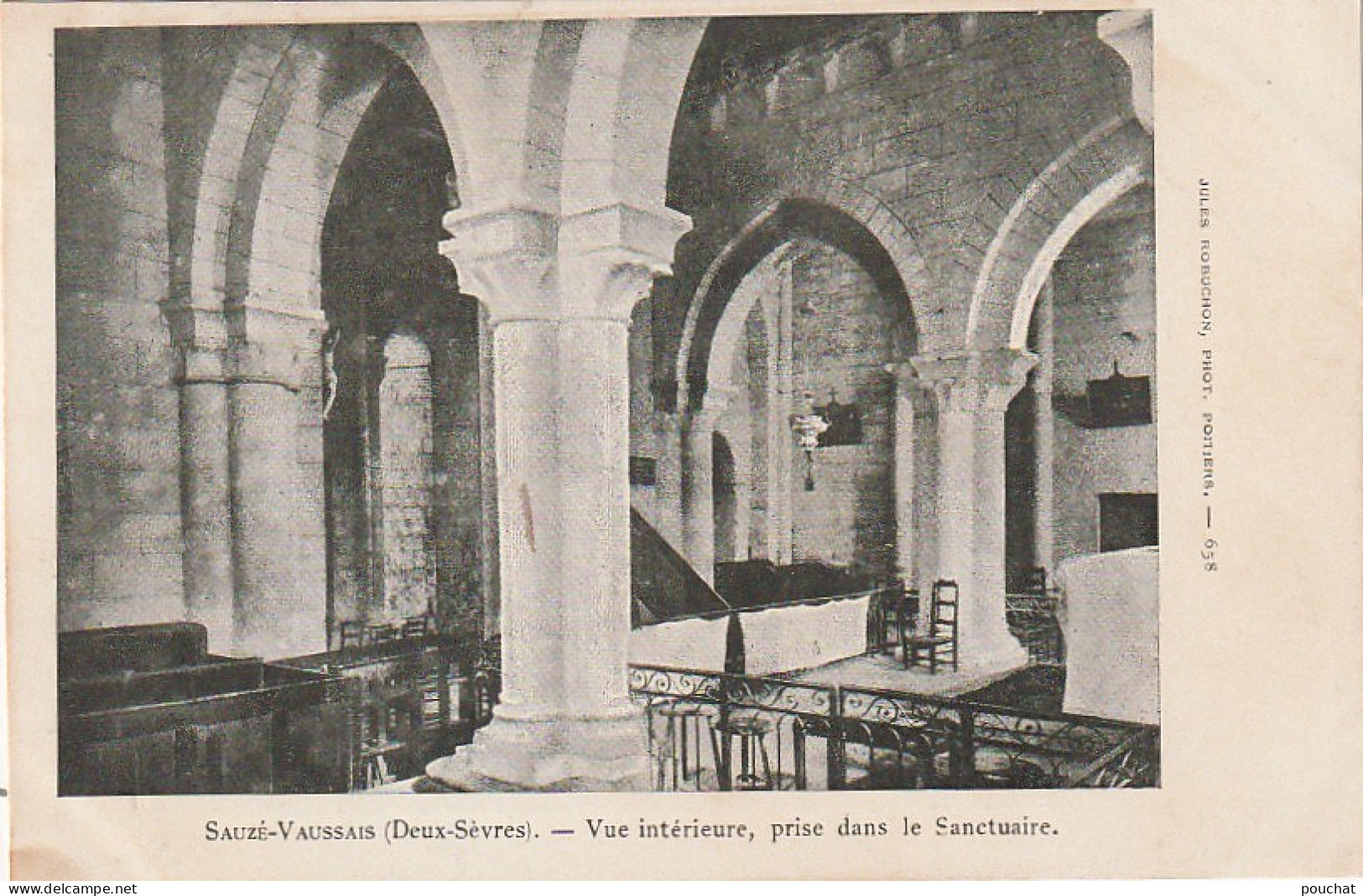 JA 24-(79) SAUZE VAUSSAIS - VUE INTERIEURE , PRISE DANS LE SANCTUAIRE - 2 SCANS  - Sauze Vaussais