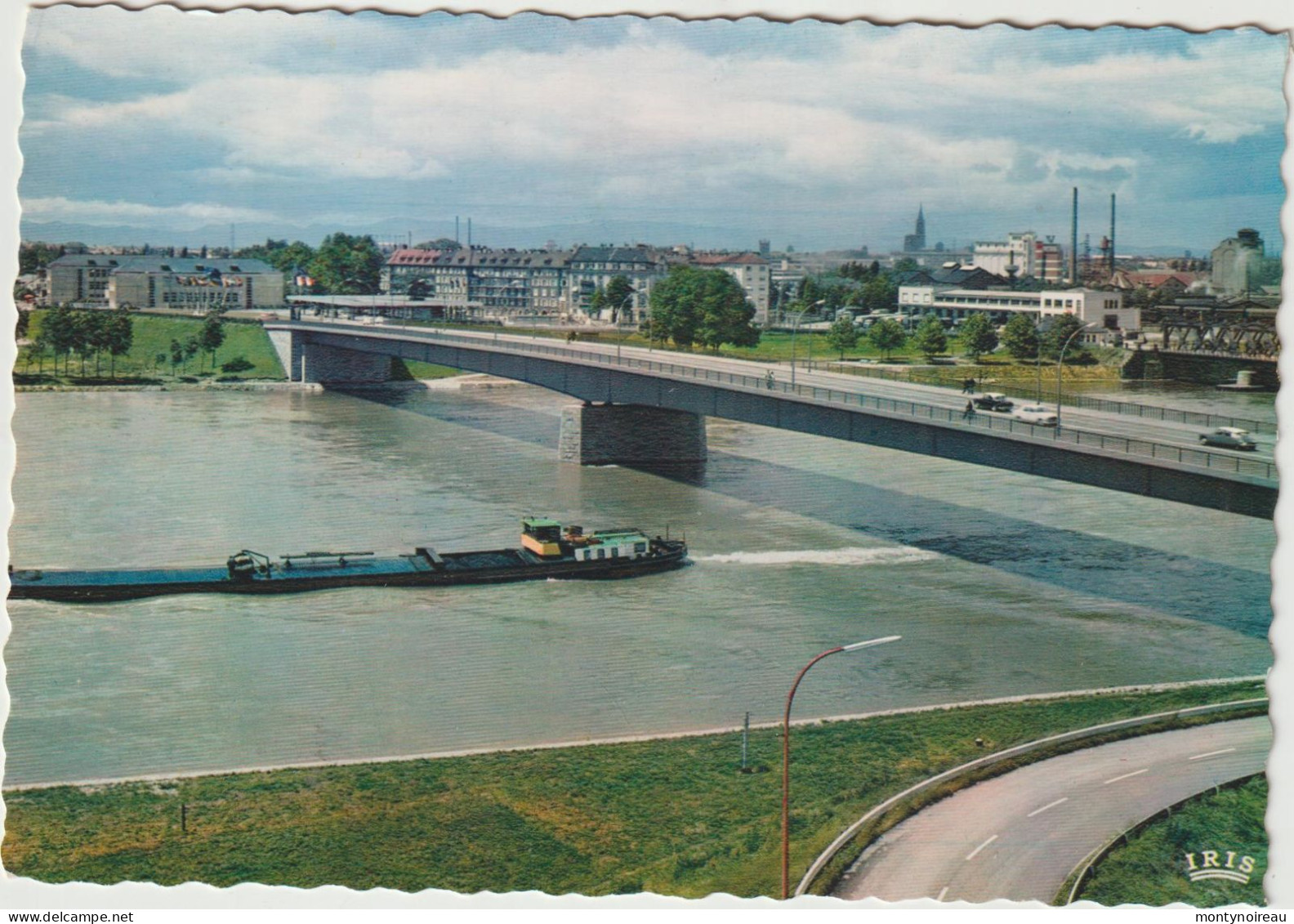 Bas Rhin : STRASBOURG , Strasburg : Le  Rhin , Bateau  Péniche : Vue 1963 - Strasbourg