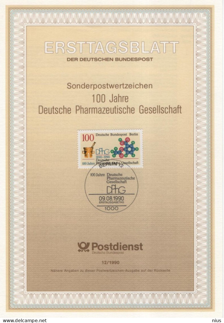 Germany Deutschland 1990-12 100 Jahre Deutsche Pharmazeutische Gesellschaft, Pharmaceutical Society, Pharmacy, Berlin - 1991-2000