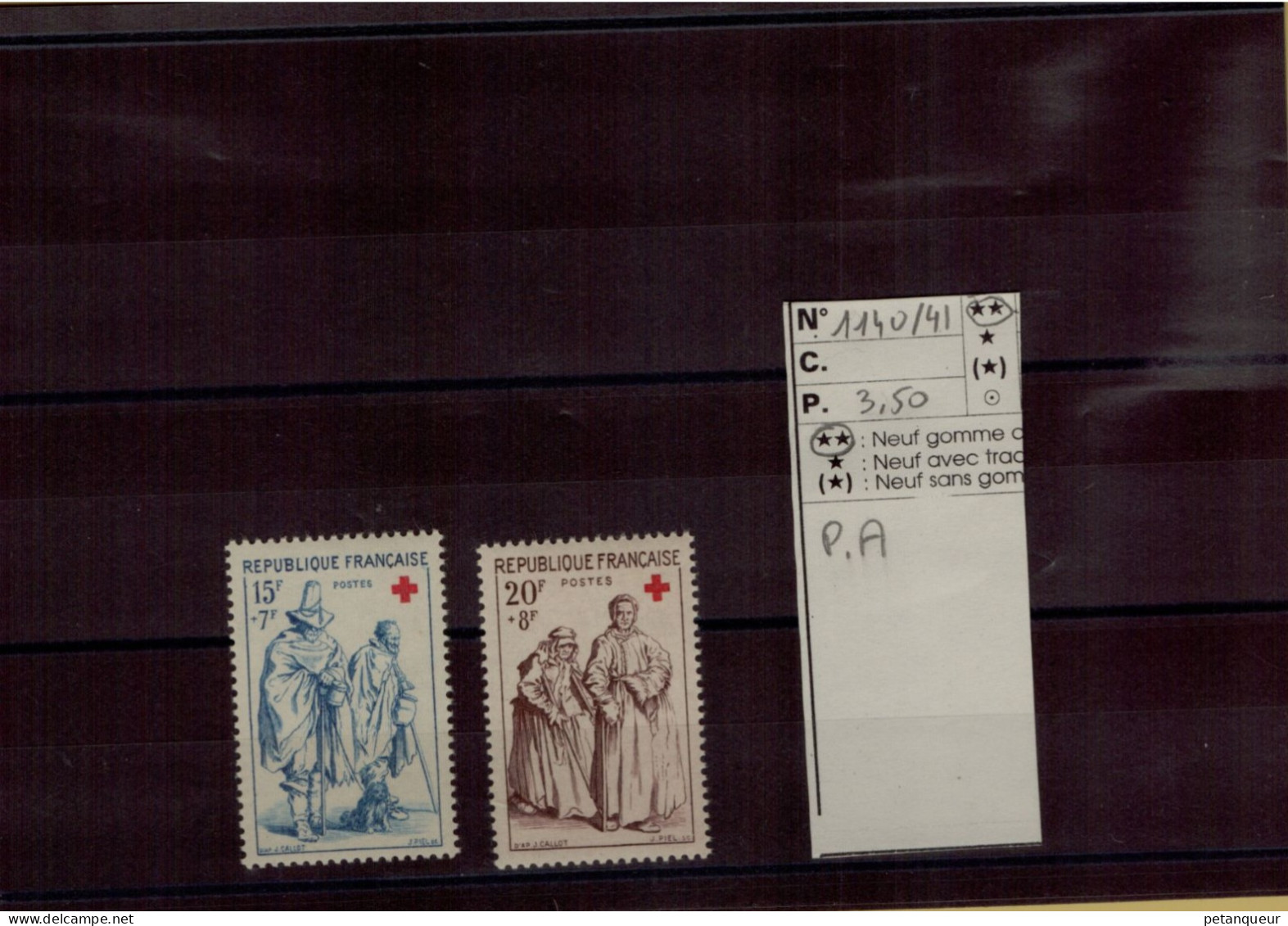 CROIX ROUGE N° 1140/41  MNH - Unused Stamps