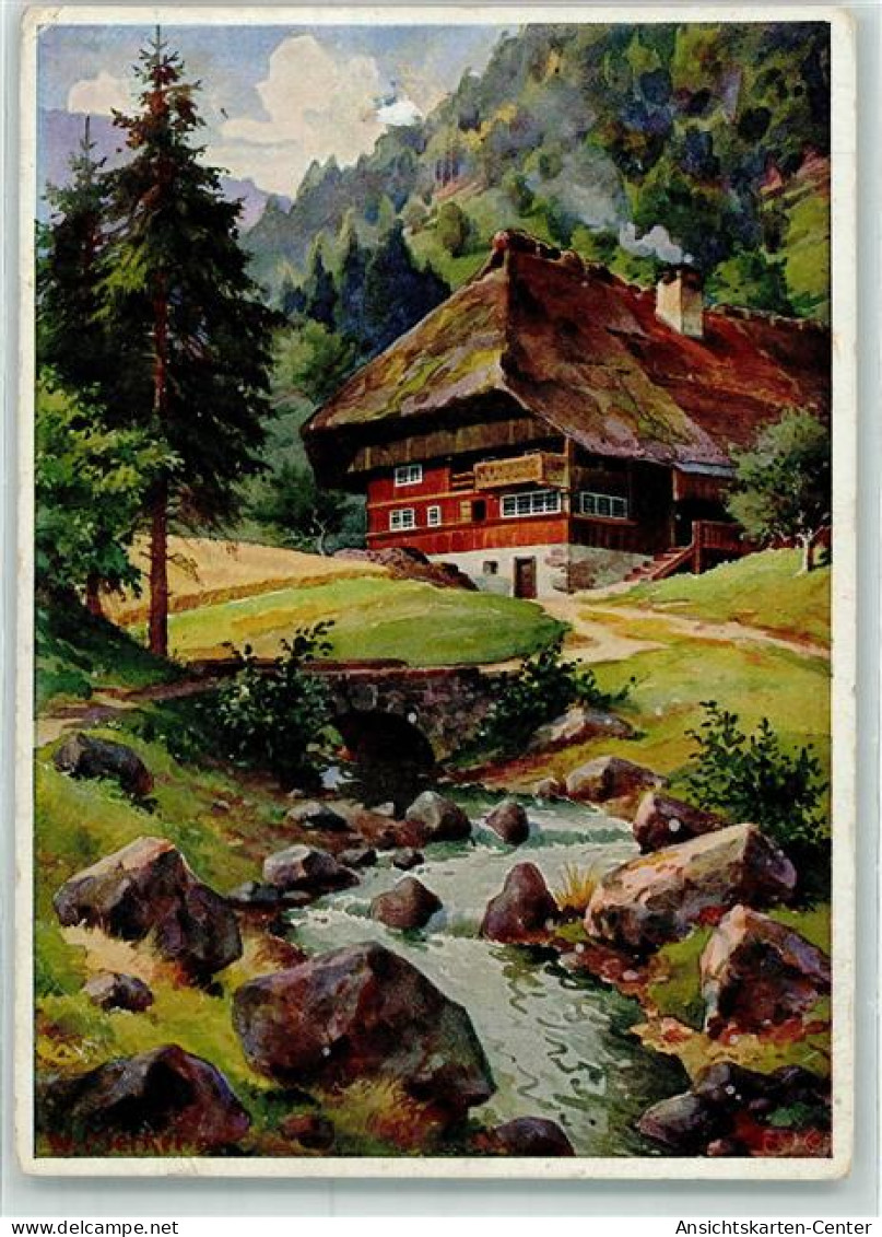 39415805 - Im Schwarzwald Sign.W.Merker Verlag Fingerle Nr.5483 Kuenstlerkarte - Otros & Sin Clasificación