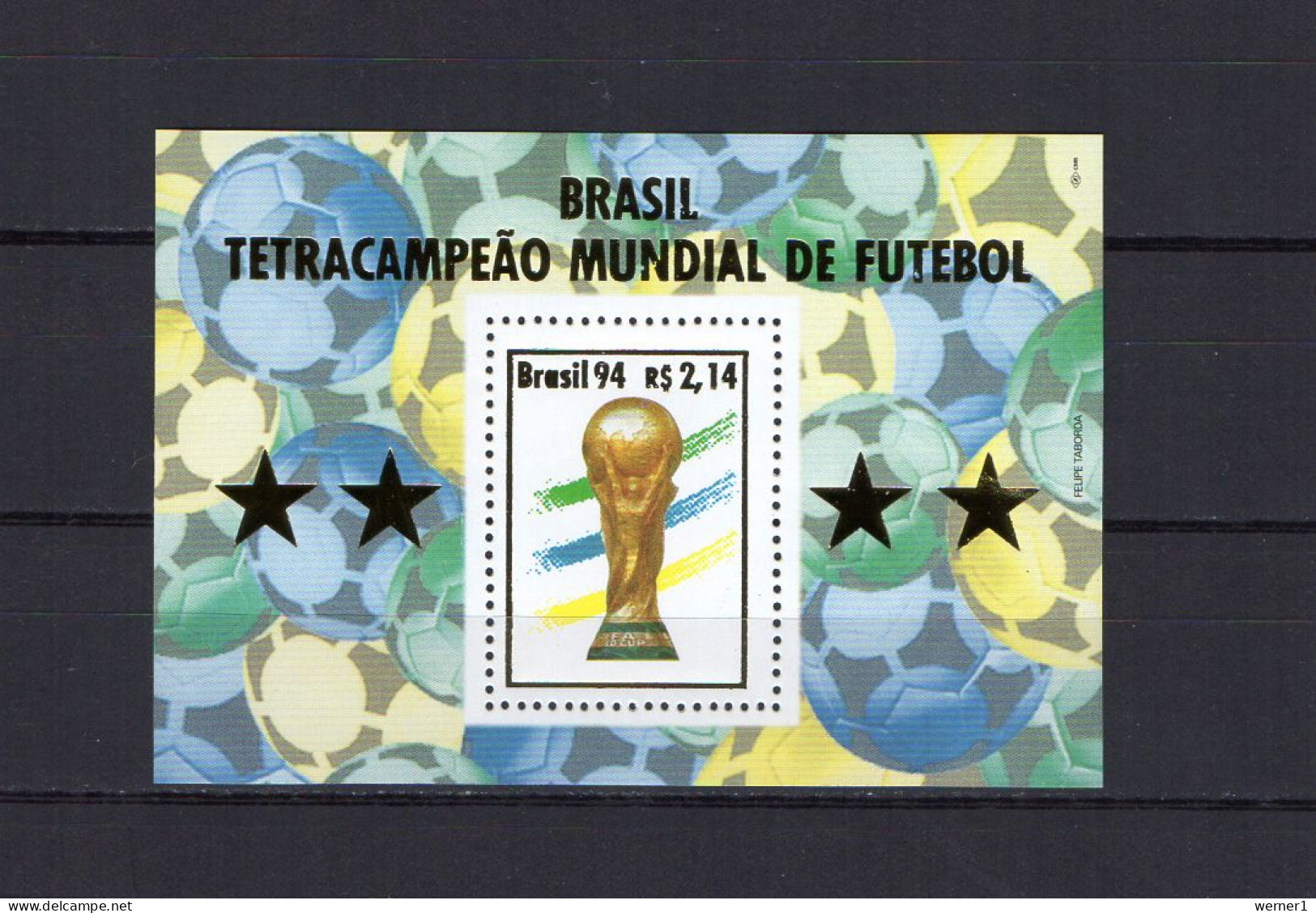 Brazil 1994 Football Soccer World Cup S/s MNH - 1994 – Verenigde Staten