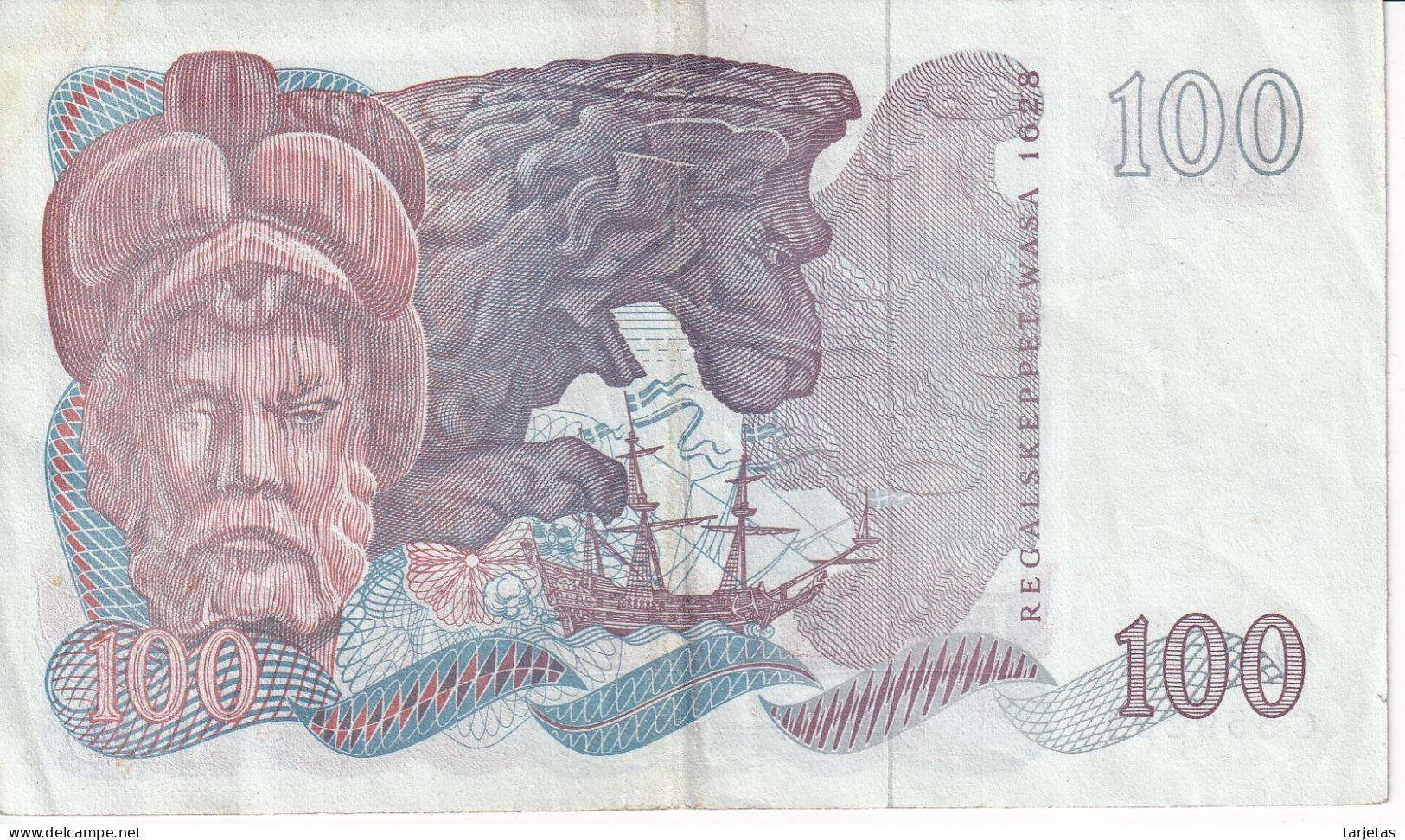 BILLETE DE SUECIA DE 100 KRONOR DEL AÑO 1970 EN CALIDAD EBC (XF)  (BANKNOTE) GUSTAV II ADOLF - Suède