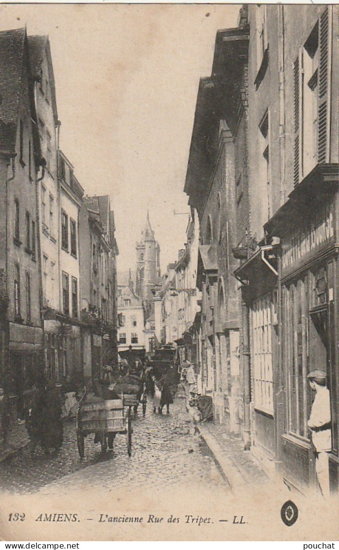 KO 4-(80) AMIENS - L' ANCIENNE RUE DES TRIPES - CARRIOLES A MAIN - 2 SCANS  - Amiens