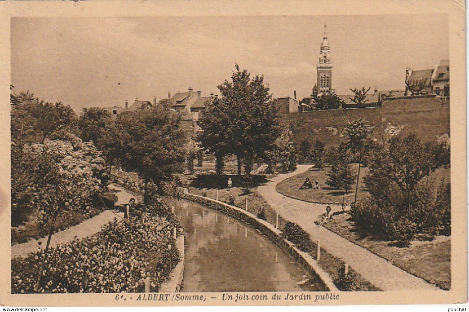 KO 4-(80) ALBERT - UN JOLI COIN DU JARDIN PUBLIC  - 2 SCANS  - Albert