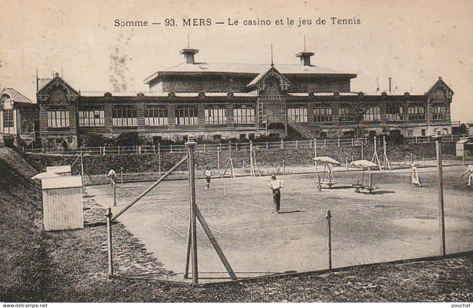 KO 4-(80) MERS - LE CASINO ET LE JEU DE TENNIS - JOUEURS  - 2 SCANS  - Mers Les Bains