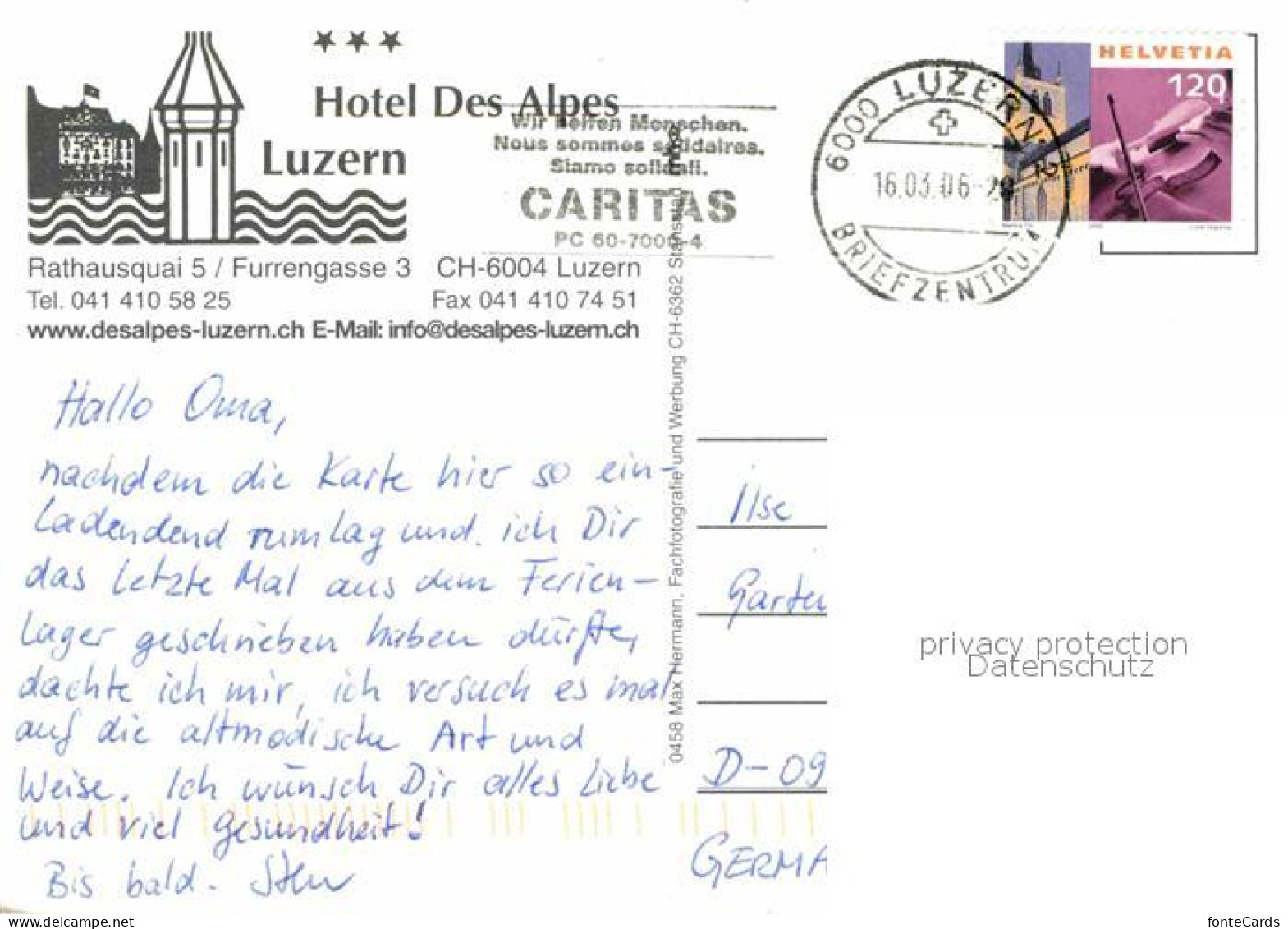 12627548 Luzern LU Hotel Des Alpes Am Vierwaldstaettersee Luzern - Andere & Zonder Classificatie