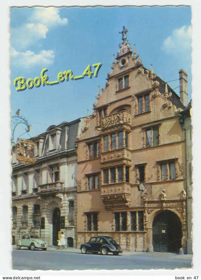 {91816} 68 Haut Rhin Colmar , La Maison Des Têtes ; Animée ; Citroën 2cv , Renault 4cv - Colmar