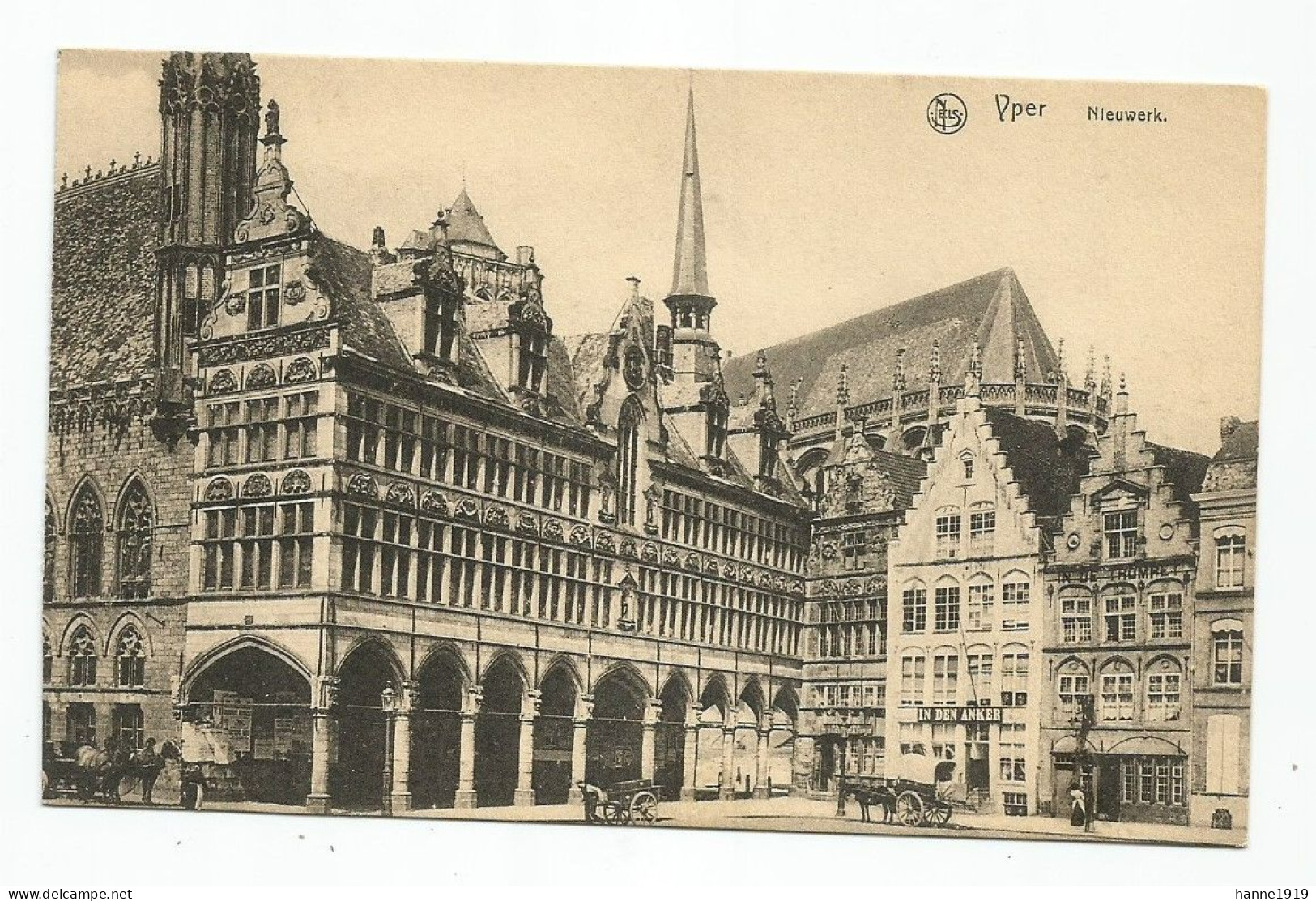 Ieper Nieuwerk Grote Markt In Den Anker In De Trompet Ypres Htje - Ieper