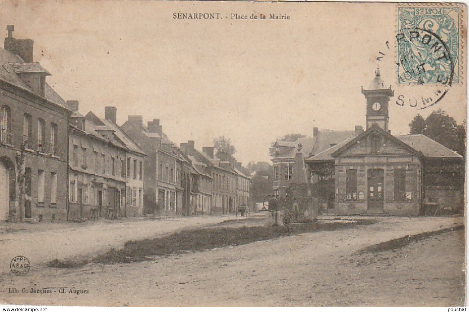 KO 6-(80)  SENARPONT - PLACE DE LA MAIRIE  - 2 SCANS  - Autres & Non Classés