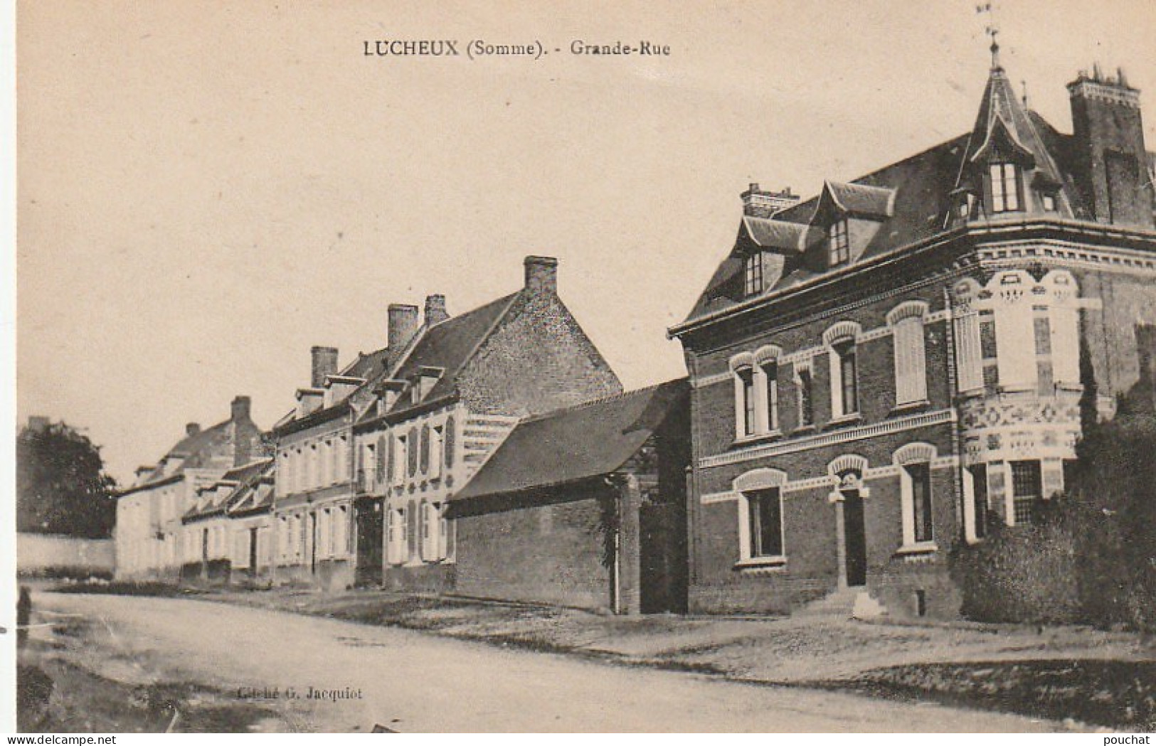 KO 6-(80)  LUCHEUX - GRANDE RUE  - 2 SCANS  - Lucheux