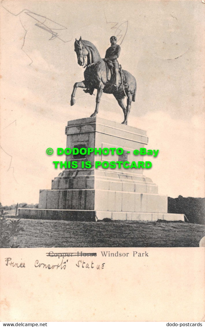 R540085 Windsor Park. Copper Horse. Prince Consort Statue. 1906 - World