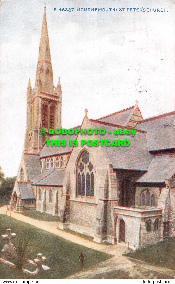 R540087 Bournemouth. St. Peter Church. Photochrom. Celesque Series. 1914 - World