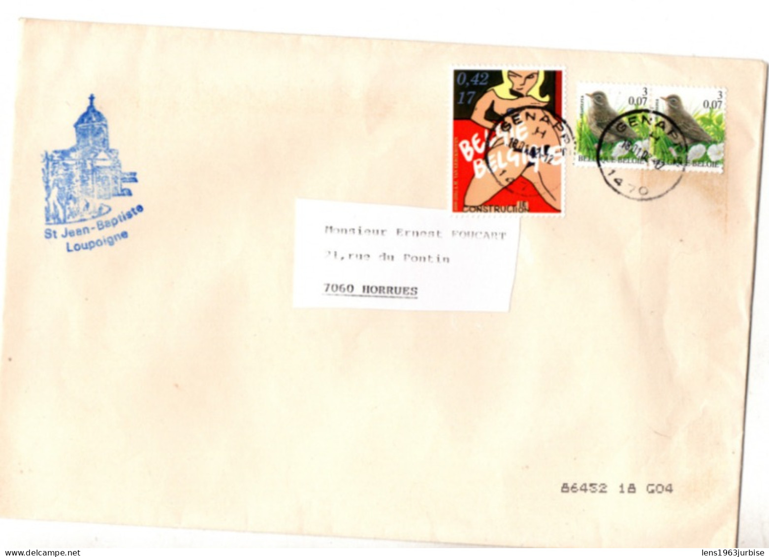 Paroisse De Loupoigne ,Février  2002 , N° 156 + 1 Enveloppe Vide - Autres & Non Classés