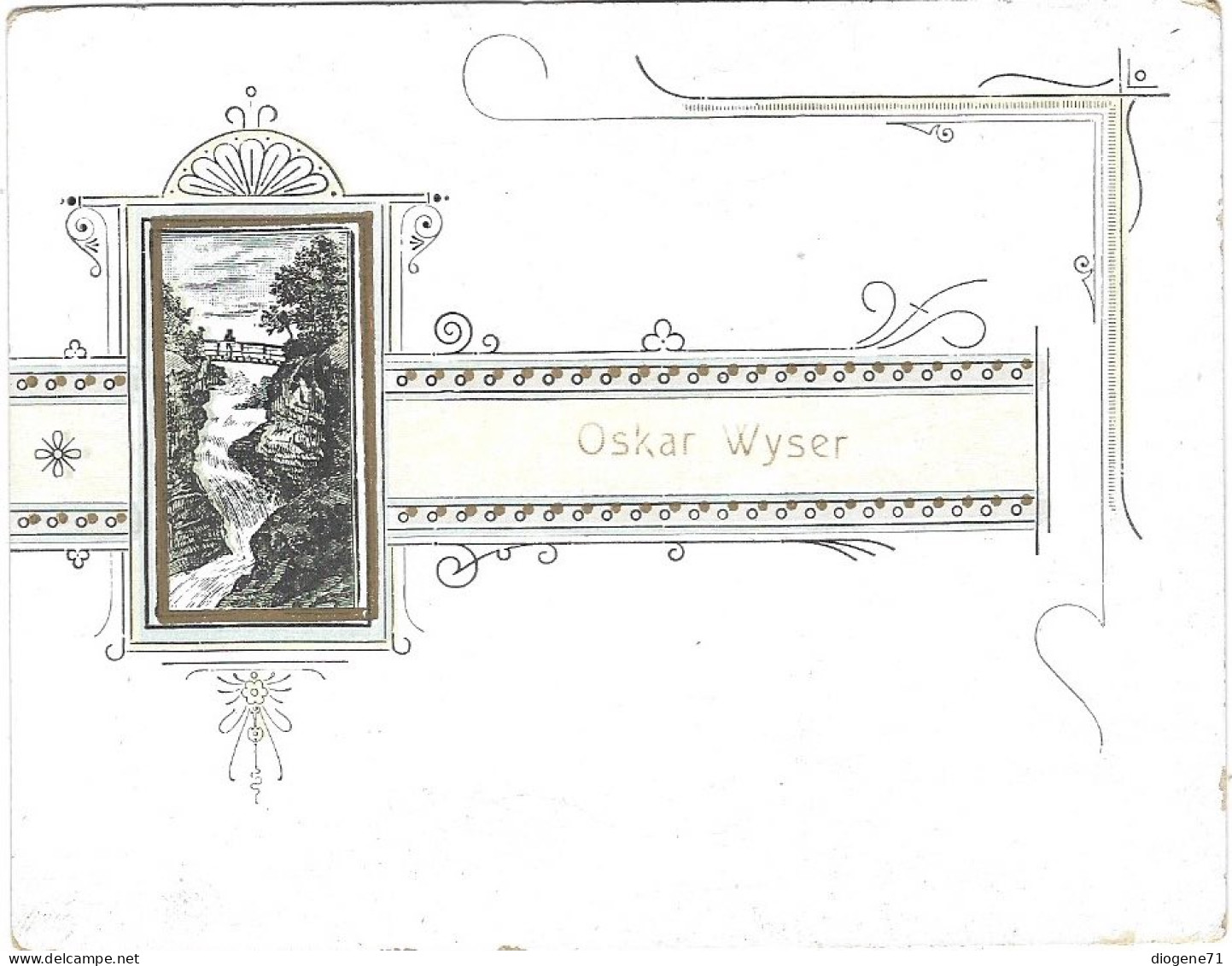 Carte De Visite Oskar Wyser 1914 12x9 Cm - Visitekaartjes